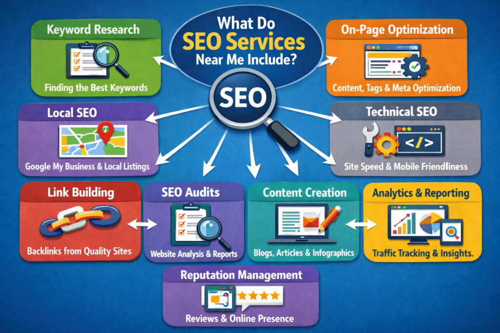 What Do SEO Services Near Me Include?